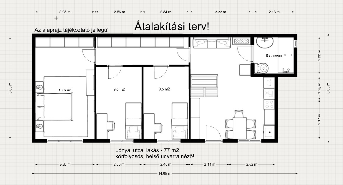 Lonyai utca alaprajz atalakitasi terv 4
